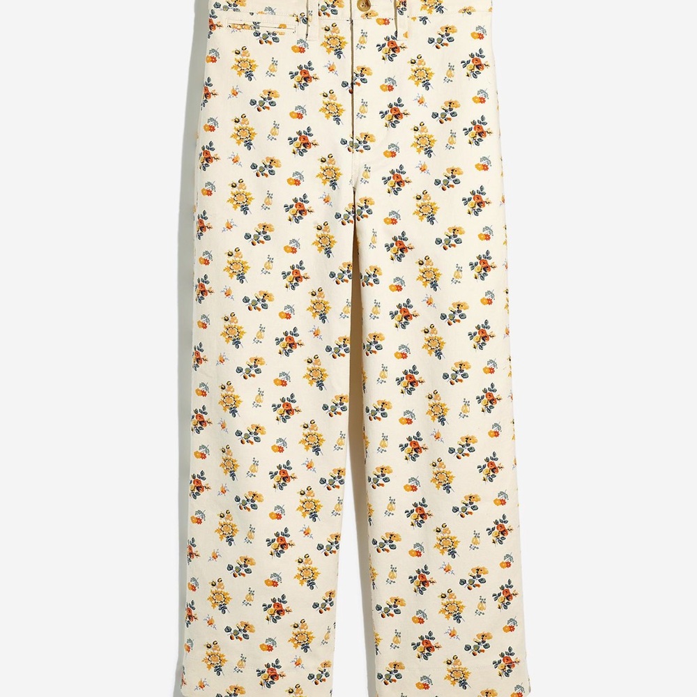 Madewell Emmett Wide-Leg Crop Floral